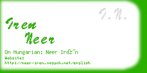 iren neer business card